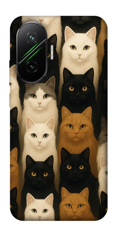 Чохол на Xiaomi Poco F7 Colorful Cat Collage фото 1 з 1