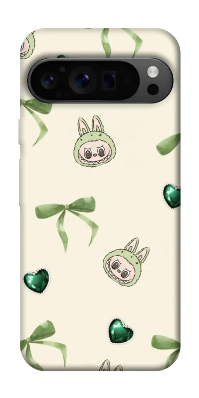 Чохол на Google Pixel 9 Pro Labubu Green Heart фото 1 з 1