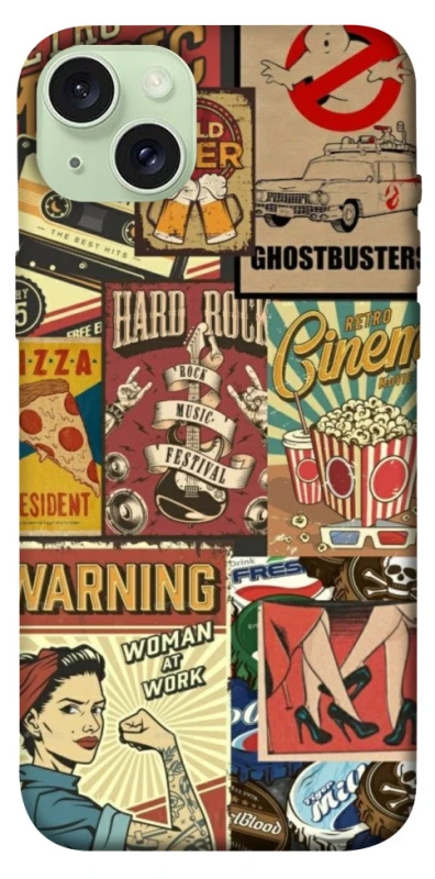 Чохол на Apple iPhone 15 Plus (6.7") Retro collage ver.2 фото 1 з 1