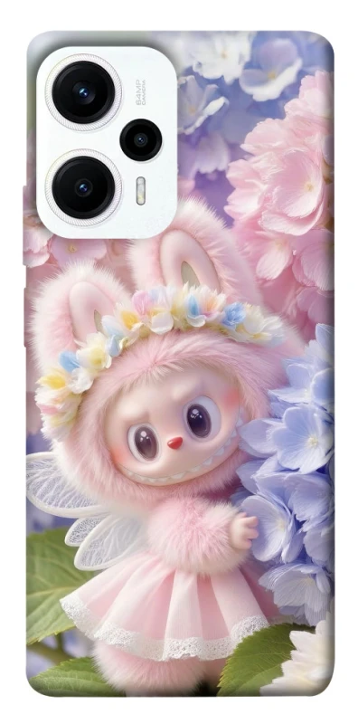 Чохол на Xiaomi Poco F5 / Note 12 Turbo Labubu & Flowers ver.1 фото 1 з 1