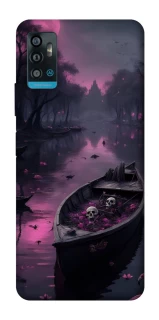 Чехол на ZTE Blade A71 Boat and flamingo фото 1 из 1