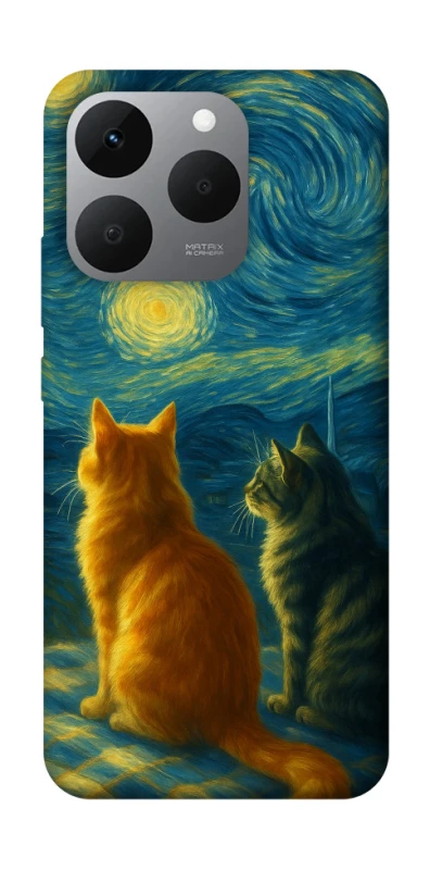 Чохол на Realme 15T Cats under the stars фото 1 з 1