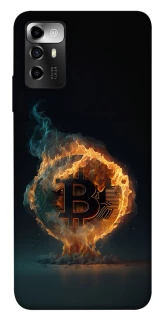 Чохол на ZTE Blade A72 Fire Bitcoin фото 1 з 1
