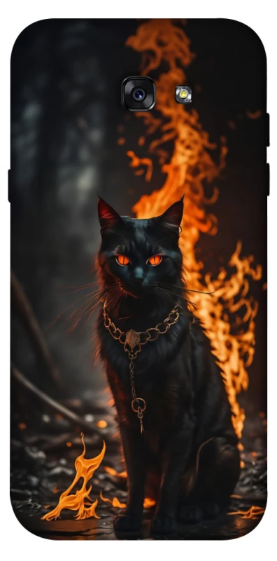 Чохол на Samsung A720 Galaxy A7 (2017) Вогняний кіт фото 1 з 1