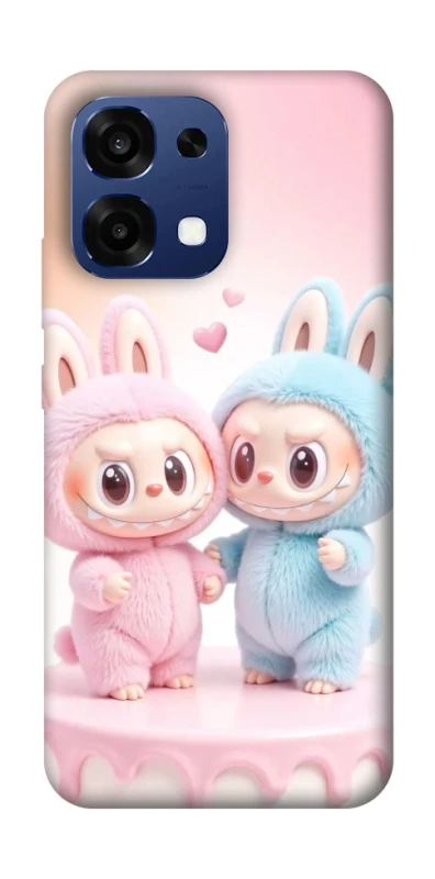 Чехол на Oppo A6 Pro 4G/5G Labubu Twins фото 2 из 2