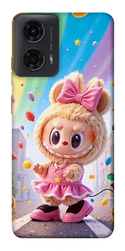 Чохол на Motorola Moto G04 Labubu rainbow фото 1 з 1