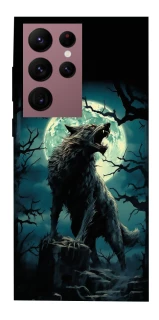 Чохол на Samsung Galaxy S22 Ultra Вовк під місяцем фото 1 з 1