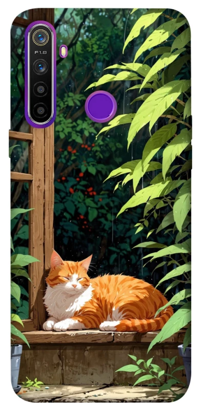Чохол на Realme 5 red cat фото 1 з 1