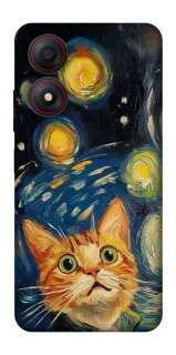 Чехол на ZTE Blade A34 4G paint cat фото 1 из 1