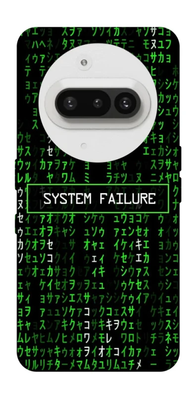 Чехол на Nothing Phone (3a) Matrix system failure фото 1 Чехол на Nothing Phone (3a) Matrix system failure фото 1 из 1
