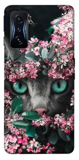 Чохол на Xiaomi Poco F4 GT Кіт в квітах фото 1 з 1