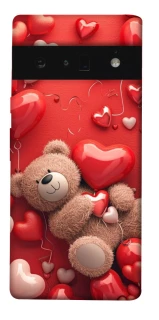 Чехол на Google Pixel 6 Pro bear in hearts фото 1 из 1