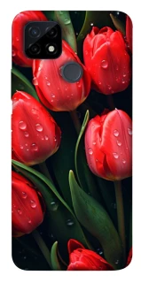 Чохол на Realme C25Y Червоні тюльпани фото 1 Чохол на Realme C25Y Червоні тюльпани фото 1 з 1