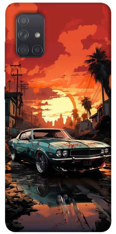 Чохол на Samsung Galaxy A71 Car at sunset фото 1 з 1