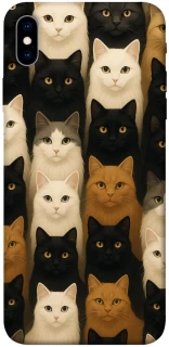 Чехол на Apple iPhone XS Max (6.5") Colorful Cat Collage фото 1 из 1