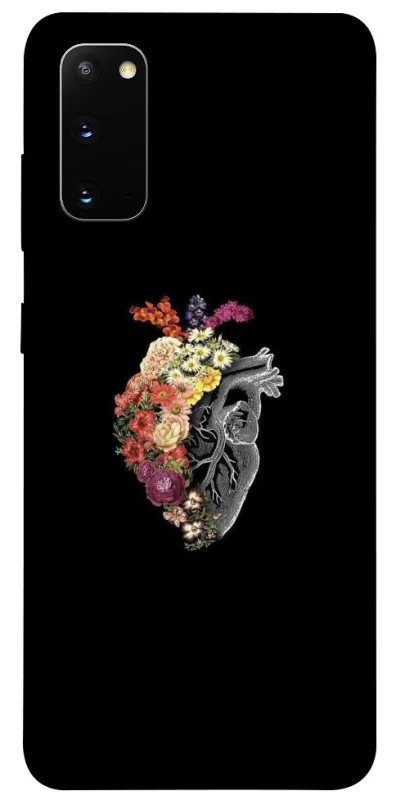 Чехол на Samsung Galaxy S20 Heart with flowers фото 1 из 1