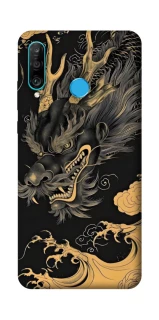 Чохол на Huawei P30 lite gold dragon фото 1 з 1
