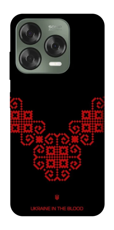 Чохол на ZTE Nubia V70 Design Чорно-червона вишиванка фото 1 з 1