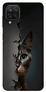 Чехол на Samsung Galaxy A12 Кот-подглядыватель v2 фото 1 из 1