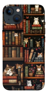 Чохол на Apple iPhone 13 (6.1") Cats & Books фото 1 з 1