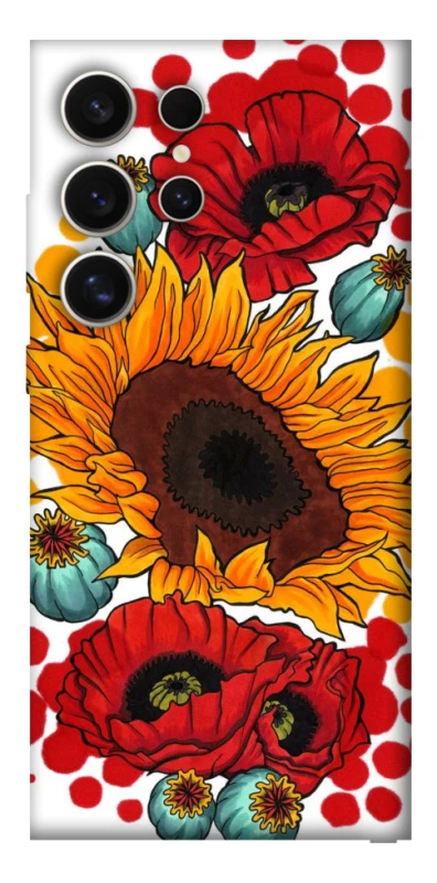 Чохол на Samsung Galaxy S25 Ultra Соняшники та маки фото 1 з 1