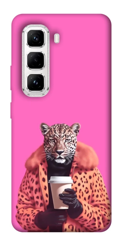 Чехол на Infinix Hot 50 Pro Леопард с кофе фото 1 из 1