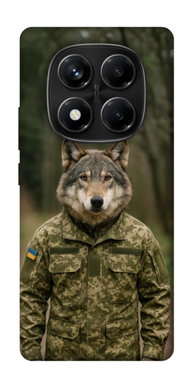Чехол на Xiaomi Redmi Note 14 Pro 4G Волк защитник фото 1 из 1