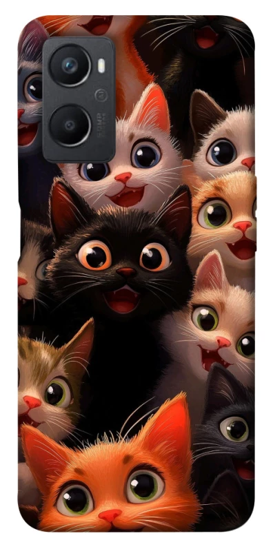 Чохол на Oppo A96 happy cats фото 1 з 1