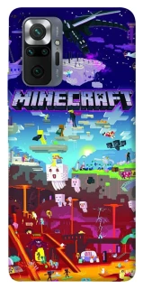 Чехол на Xiaomi Redmi Note 10 Pro Minecraft world фото 1 из 1