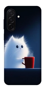 Чехол на Samsung Galaxy A26 5G Чехол кот с кофе фото 1 из 1