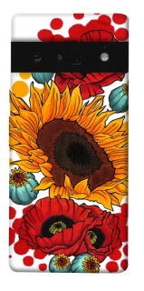 Чохол на Google Pixel 6 Pro Соняшники та маки фото 1 з 1
