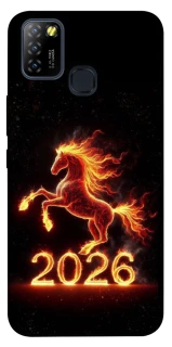 Чохол на Infinix Hot 10 Lite Red Fire Horse ver.1 фото 1 з 1
