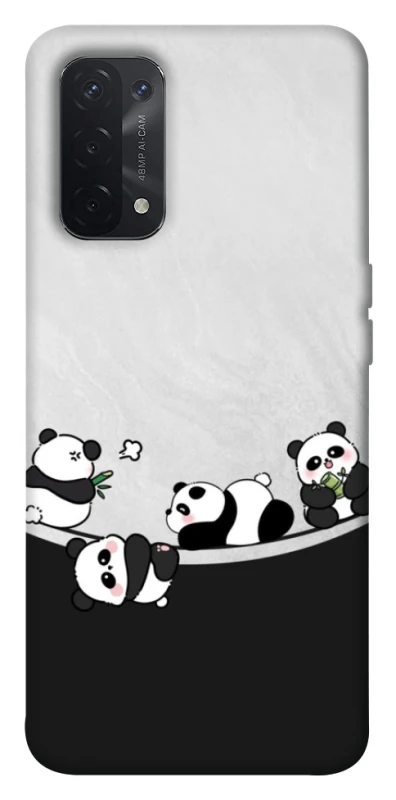 Чохол на Oppo A54 5G / A74 5G Four pandas фото 1 з 1
