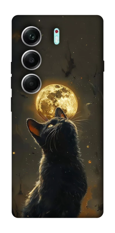 Чохол на Tecno Camon 40 Pro Кіт під місяцем v2 фото 1 з 1