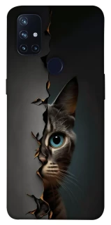 Чехол на OnePlus Nord N10 5G Кот-подглядыватель v2 фото 1 из 1
