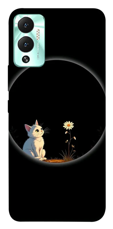 Чохол на Infinix Hot 12 Play Cat and flower фото 1 з 1