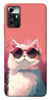 Чохол на ZTE Blade V40 Vita Сat with glasses фото 1 з 1