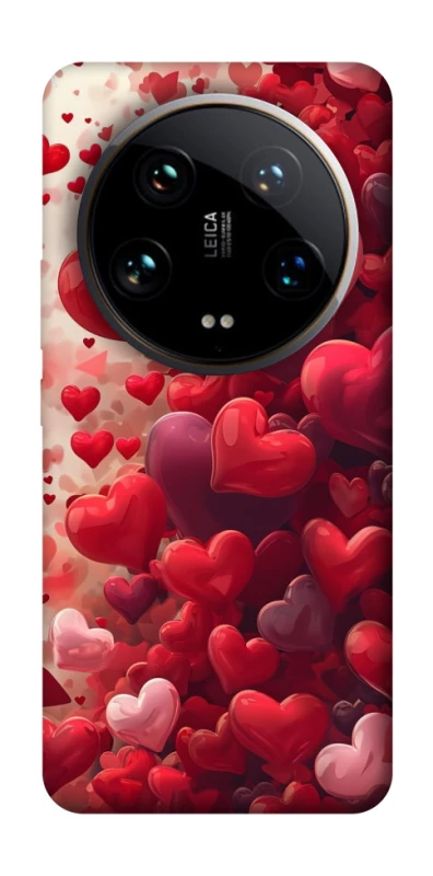 Чохол на Xiaomi 14 Ultra Many hearts фото 1 з 1