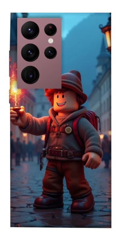 Чохол на Samsung Galaxy S22 Ultra Roblox Fire Logo Blue Flames фото 1 з 1