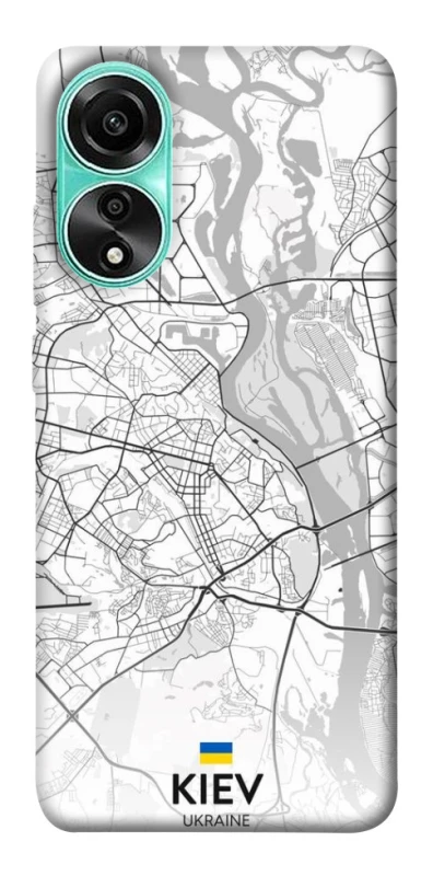 Чохол на Oppo A78 4G Kiev white map фото 1 з 1