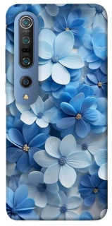 Чехол на Xiaomi Mi 10 / Mi 10 Pro Синие цветы фото 1 из 1