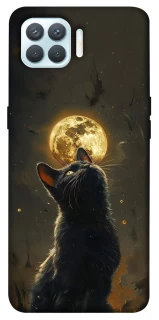 Чохол на Oppo F17 Pro Кіт під місяцем v2 фото 1 з 1