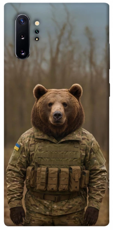 Чехол на Samsung Galaxy Note 10 Plus Медведь защитник фото 1 из 1