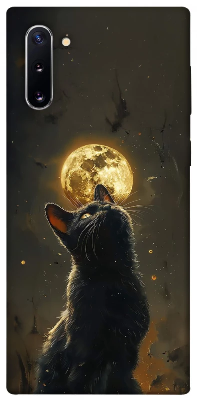 Чохол на Samsung Galaxy Note 10 Кіт під місяцем v2 фото 1 з 1