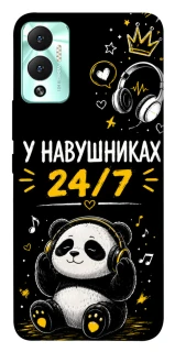 Чехол на Infinix Hot 12 Play У навушниках 24/7 фото 1 из 1