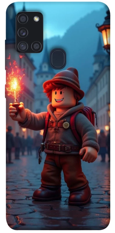 Чохол на Samsung Galaxy A21s Roblox Fire Logo Blue Flames фото 1 з 1