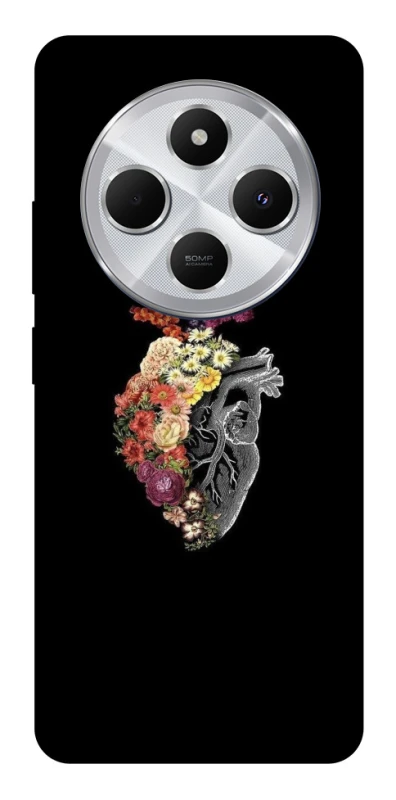 Чохол на Xiaomi Redmi 14C / Poco C75 Heart with flowers фото 1 з 1