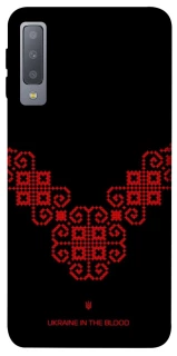 Чохол на Samsung A750 Galaxy A7 (2018) Чорно-червона вишиванка фото 1 з 1