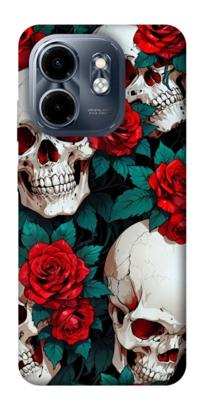 Чохол на Infinix Smart 9 4G / Hot 50i skull and rose фото 1 з 1