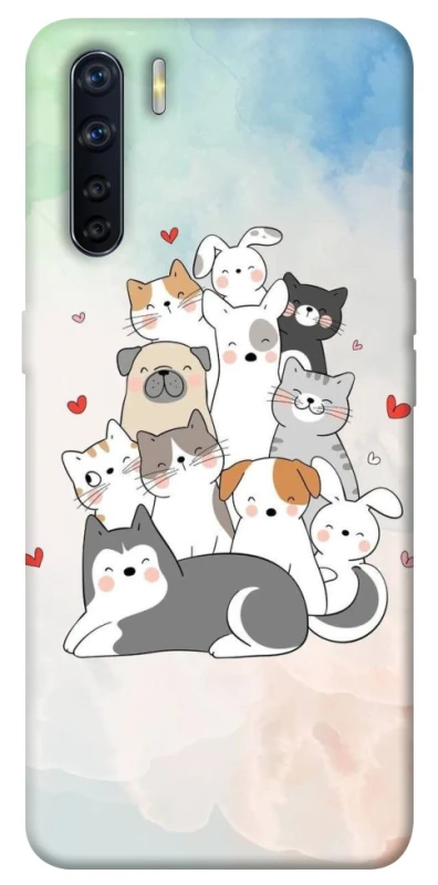 Чохол на Oppo A91 Funny Pets ver.2 фото 1 з 1